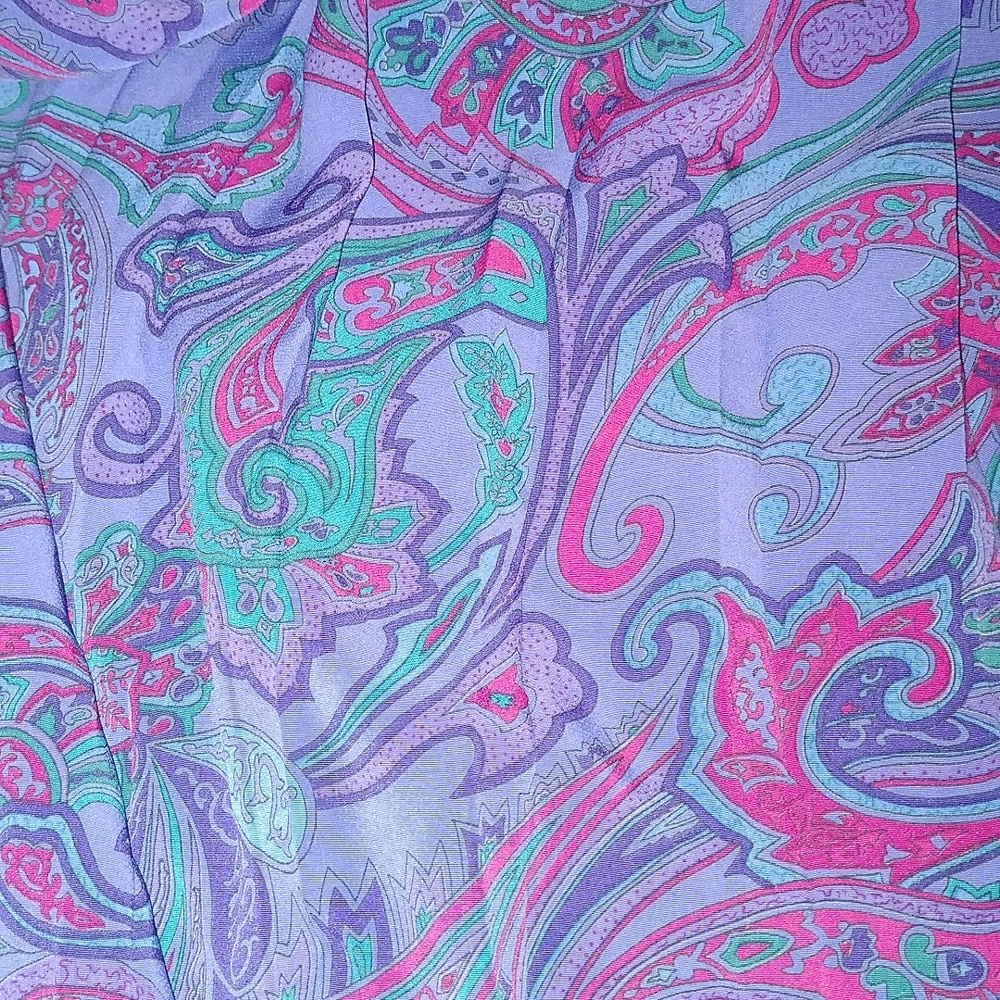 Vintage Alfred Dunner pleated paisley midi skirt